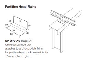 Acoustical Ceiling Partition Clip